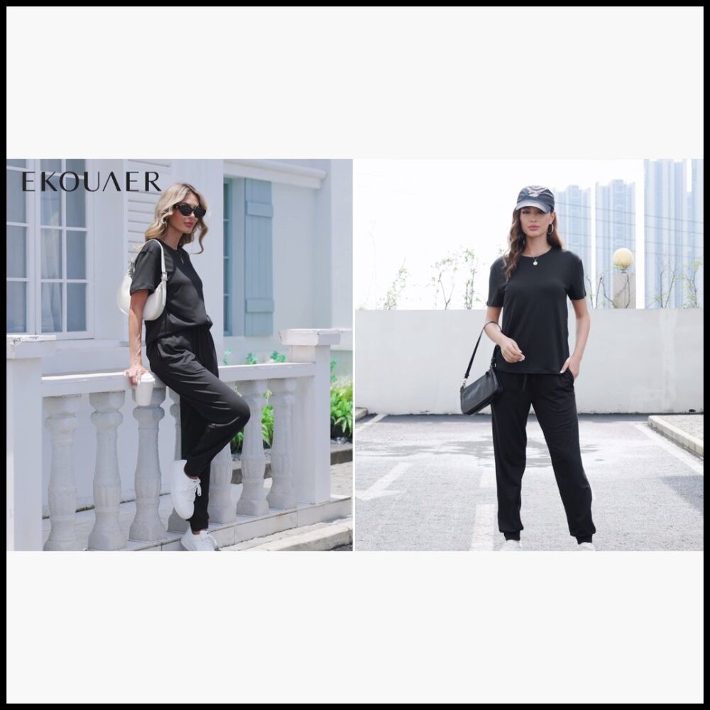 Polyester Lounge Set With Pockets, 2-Pack Pajamas - image 7